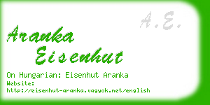 aranka eisenhut business card